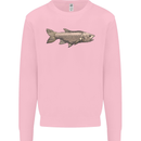 A Bolan Fish Fishing Fisherman Kids Sweatshirt Jumper Light Pink