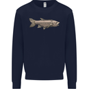 A Bolan Fish Fishing Fisherman Kids Sweatshirt Jumper Navy Blue