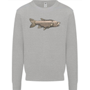 A Bolan Fish Fishing Fisherman Kids Sweatshirt Jumper Sports Grey