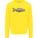 A Bolan Fish Fishing Fisherman Kids Sweatshirt Jumper Yellow