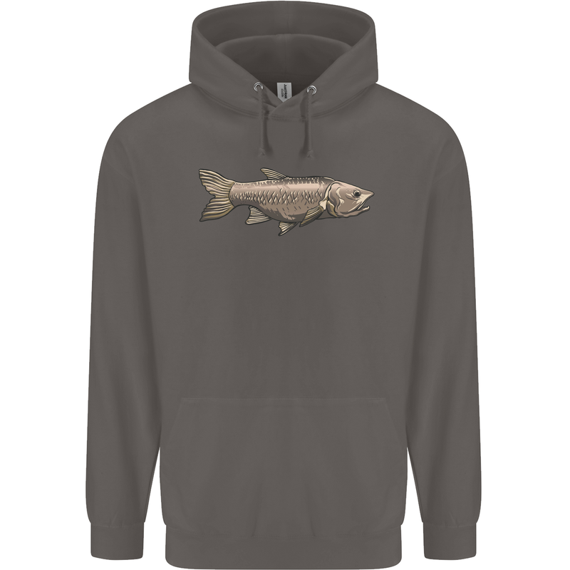 A Bolan Fish Fishing Fisherman Mens 80% Cotton Hoodie Charcoal