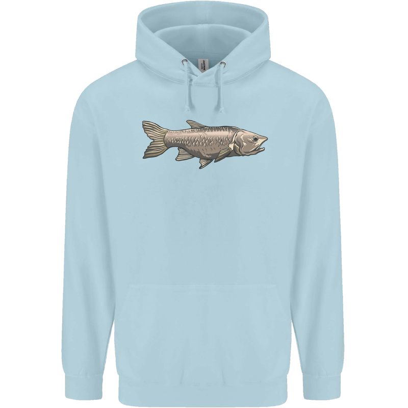 A Bolan Fish Fishing Fisherman Mens 80% Cotton Hoodie Light Blue
