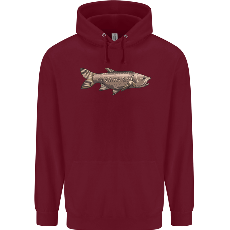 A Bolan Fish Fishing Fisherman Mens 80% Cotton Hoodie Maroon