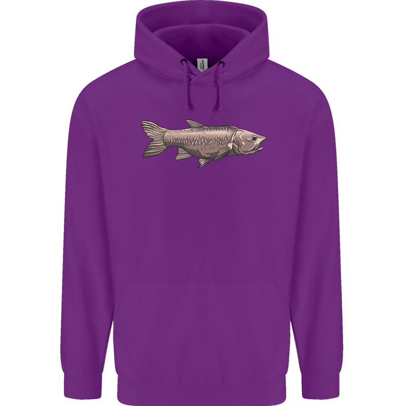 A Bolan Fish Fishing Fisherman Mens 80% Cotton Hoodie Purple