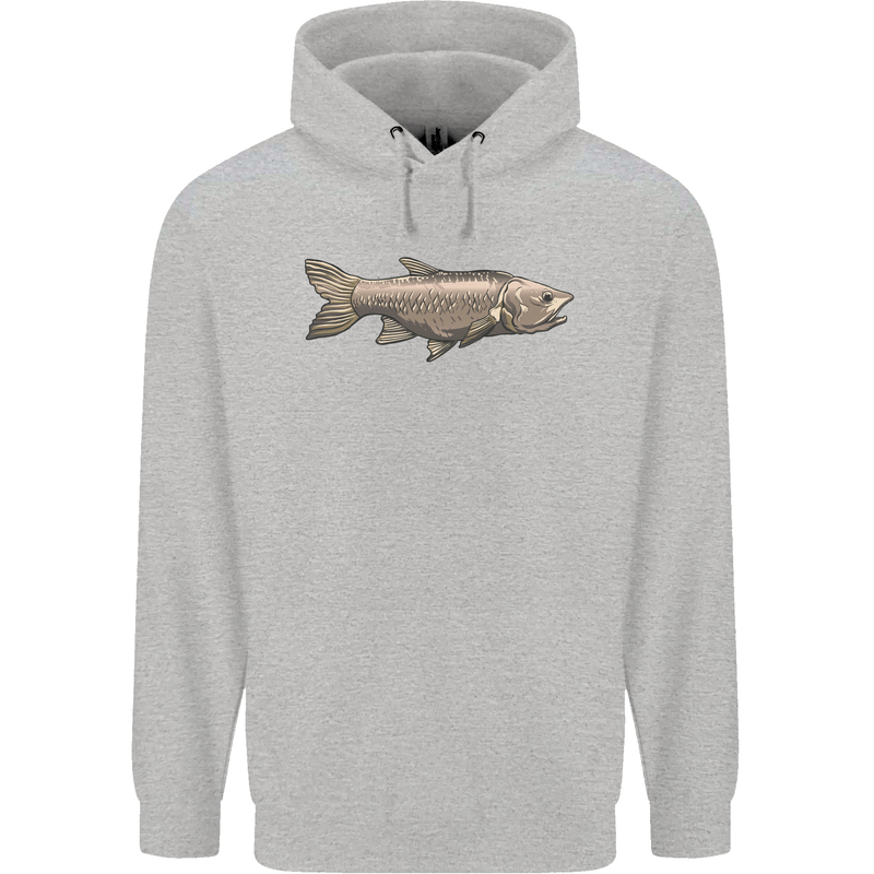 A Bolan Fish Fishing Fisherman Mens 80% Cotton Hoodie Sports Grey