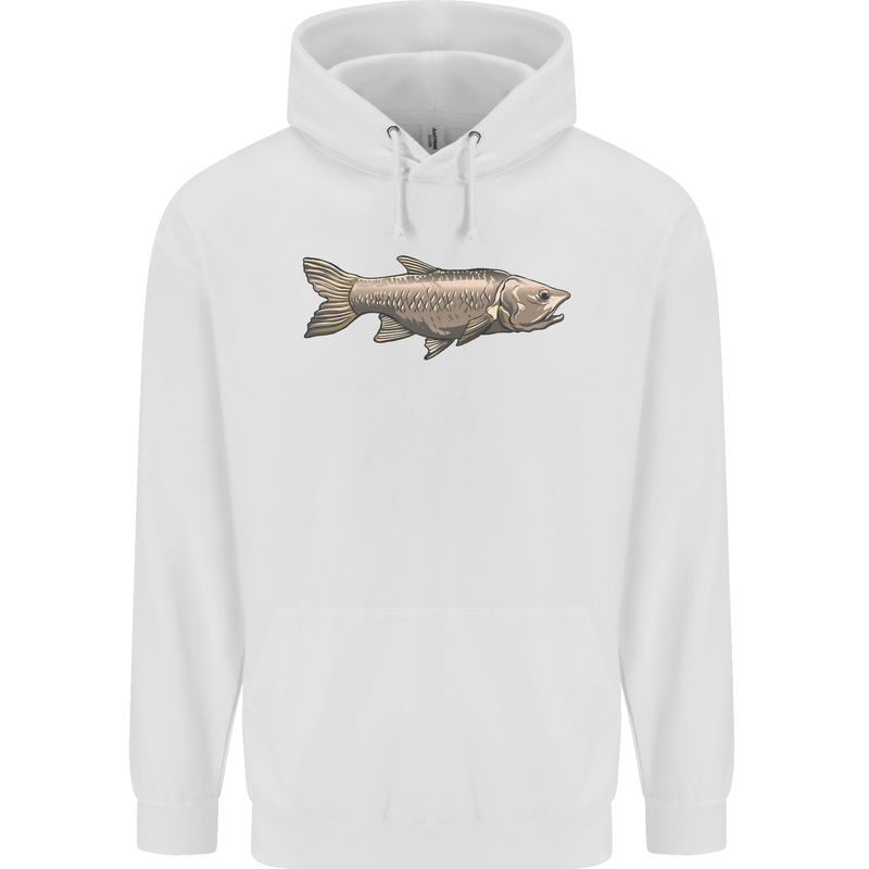 A Bolan Fish Fishing Fisherman Mens 80% Cotton Hoodie White
