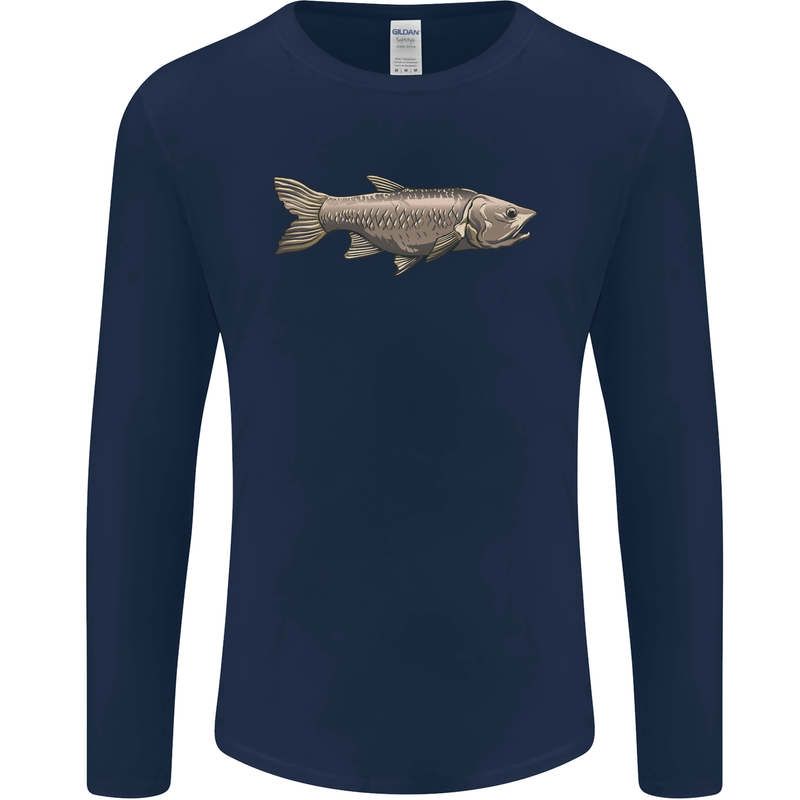 A Bolan Fish Fishing Fisherman Mens Long Sleeve T-Shirt Navy Blue