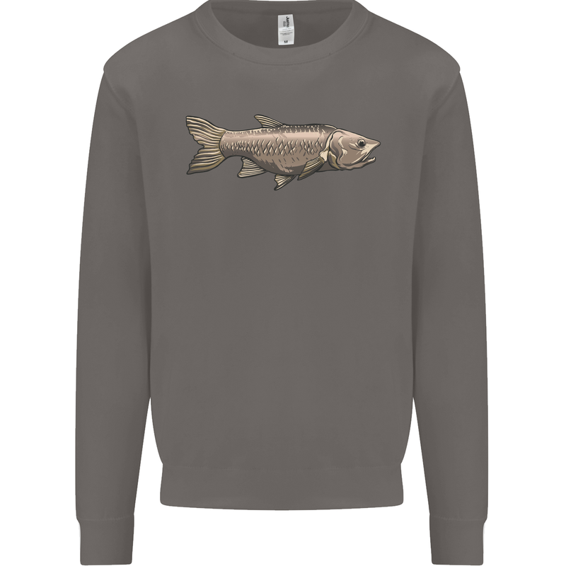 A Bolan Fish Fishing Fisherman Mens Sweatshirt Jumper Charcoal