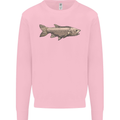 A Bolan Fish Fishing Fisherman Mens Sweatshirt Jumper Light Pink