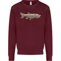 A Bolan Fish Fishing Fisherman Mens Sweatshirt Jumper Maroon