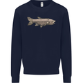 A Bolan Fish Fishing Fisherman Mens Sweatshirt Jumper Navy Blue