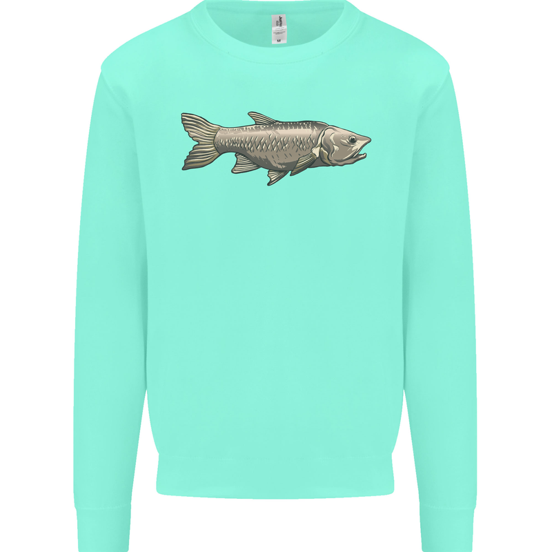 A Bolan Fish Fishing Fisherman Mens Sweatshirt Jumper Peppermint