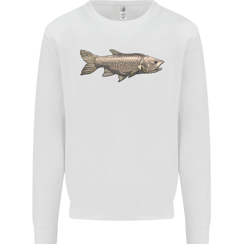A Bolan Fish Fishing Fisherman Mens Sweatshirt Jumper White