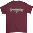 A Bolan Fish Fishing Fisherman Mens T-Shirt 100% Cotton Maroon