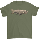 A Bolan Fish Fishing Fisherman Mens T-Shirt 100% Cotton Military Green