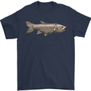 A Bolan Fish Fishing Fisherman Mens T-Shirt 100% Cotton Navy Blue