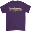 A Bolan Fish Fishing Fisherman Mens T-Shirt 100% Cotton Purple