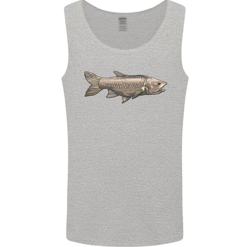 A Bolan Fish Fishing Fisherman Mens Vest Tank Top Sports Grey