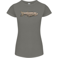 A Bolan Fish Fishing Fisherman Womens Petite Cut T-Shirt Charcoal
