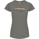 A Bolan Fish Fishing Fisherman Womens Petite Cut T-Shirt Charcoal