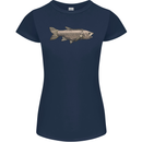 A Bolan Fish Fishing Fisherman Womens Petite Cut T-Shirt Navy Blue