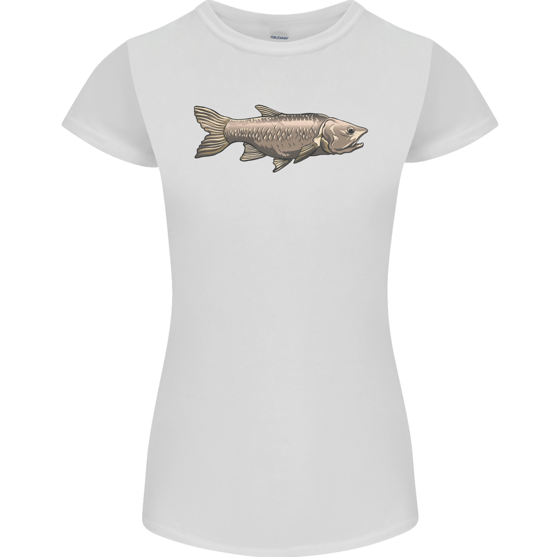 A Bolan Fish Fishing Fisherman Womens Petite Cut T-Shirt White