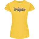 A Bolan Fish Fishing Fisherman Womens Petite Cut T-Shirt Yellow