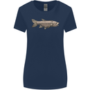 A Bolan Fish Fishing Fisherman Womens Wider Cut T-Shirt Navy Blue