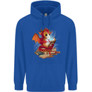 A Book Reading Dragon Bookworm Fantasy Childrens Kids Hoodie Royal Blue