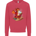 A Book Reading Dragon Bookworm Fantasy Kids Sweatshirt Jumper Heliconia
