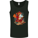 A Book Reading Dragon Bookworm Fantasy Mens Vest Tank Top Black