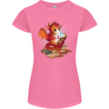 A Book Reading Dragon Bookworm Fantasy Womens Petite Cut T-Shirt Azalea