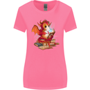 A Book Reading Dragon Bookworm Fantasy Womens Wider Cut T-Shirt Azalea