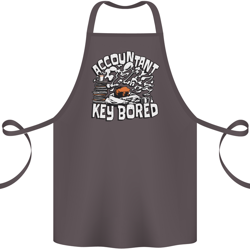 A Bored Accountant Cotton Apron 100% Organic Dark Grey
