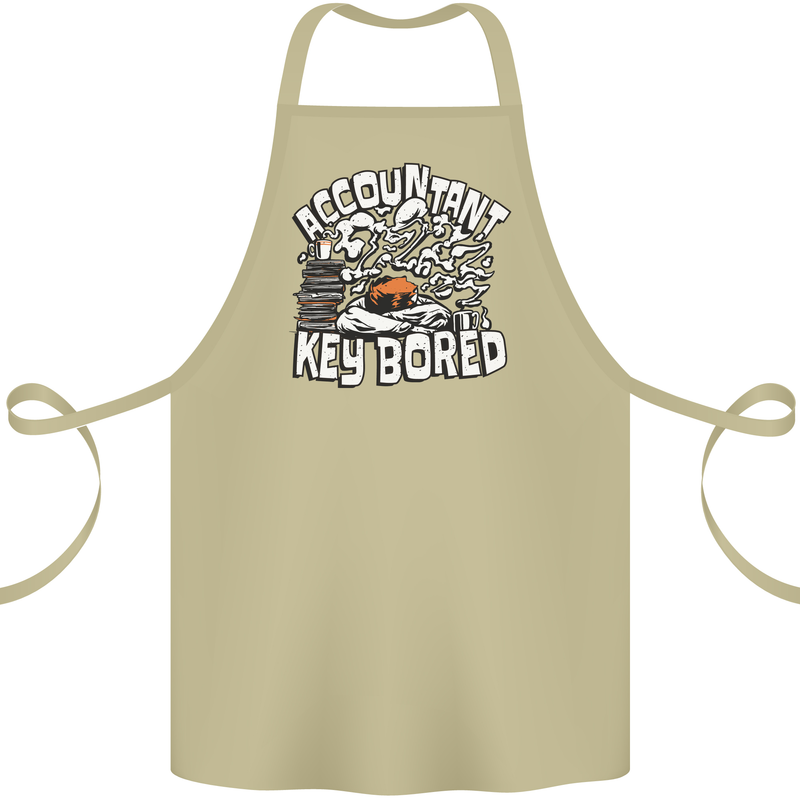 A Bored Accountant Cotton Apron 100% Organic Khaki
