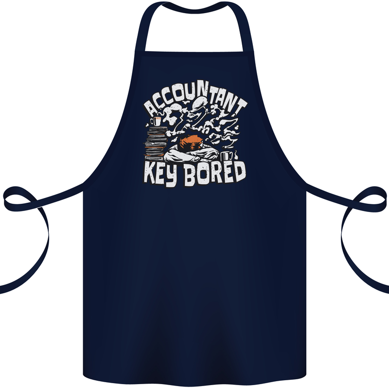 A Bored Accountant Cotton Apron 100% Organic Navy Blue