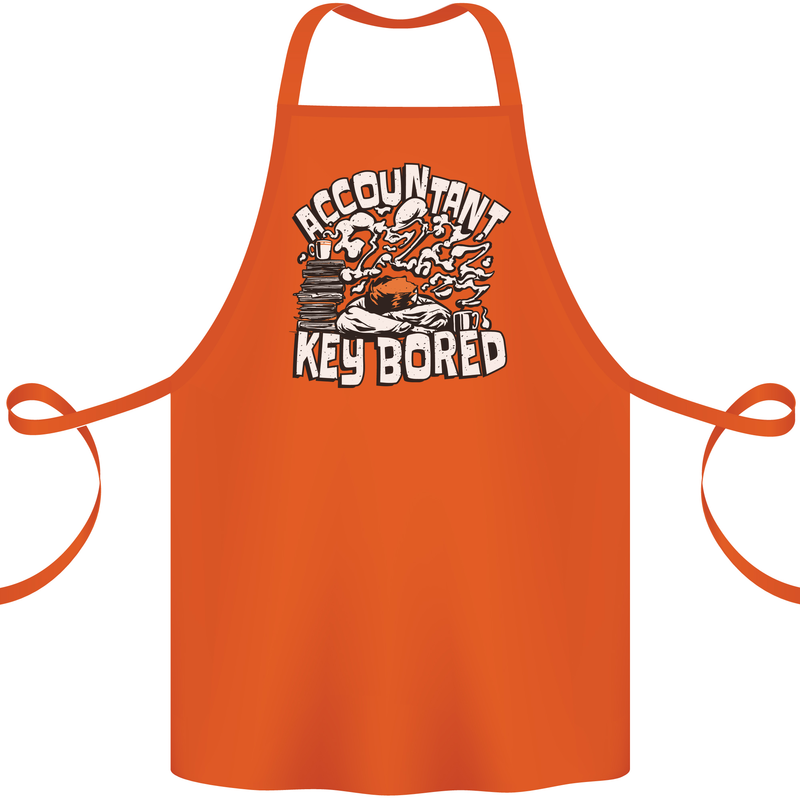 A Bored Accountant Cotton Apron 100% Organic Orange