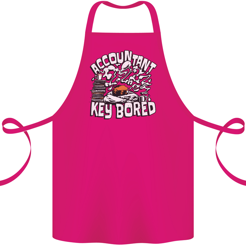 A Bored Accountant Cotton Apron 100% Organic Pink