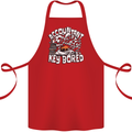 A Bored Accountant Cotton Apron 100% Organic Red