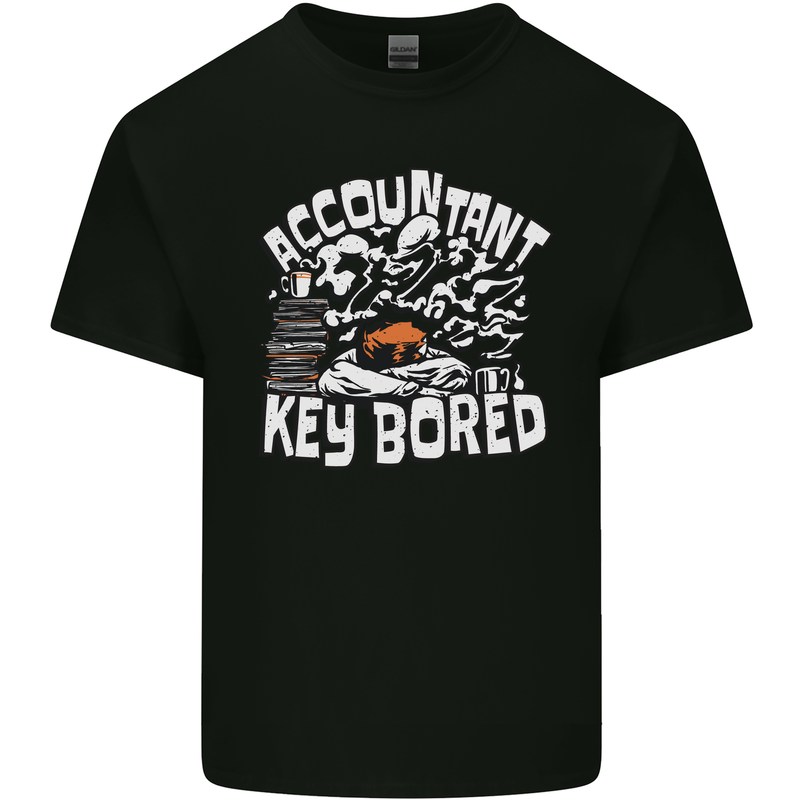A Bored Accountant Mens Cotton T-Shirt Tee Top Black