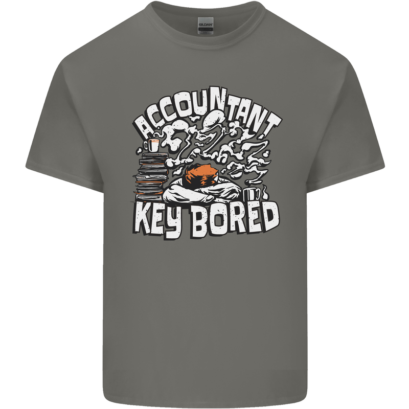 A Bored Accountant Mens Cotton T-Shirt Tee Top Charcoal