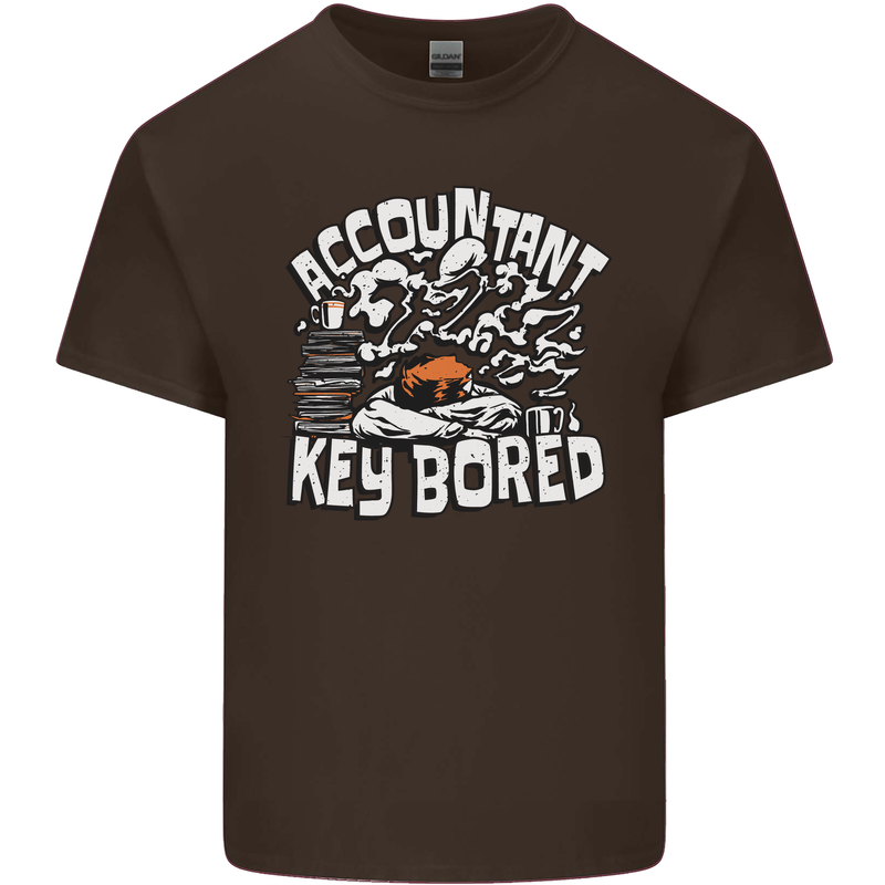 A Bored Accountant Mens Cotton T-Shirt Tee Top Dark Chocolate