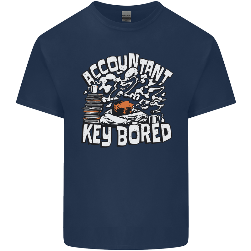 A Bored Accountant Mens Cotton T-Shirt Tee Top Navy Blue