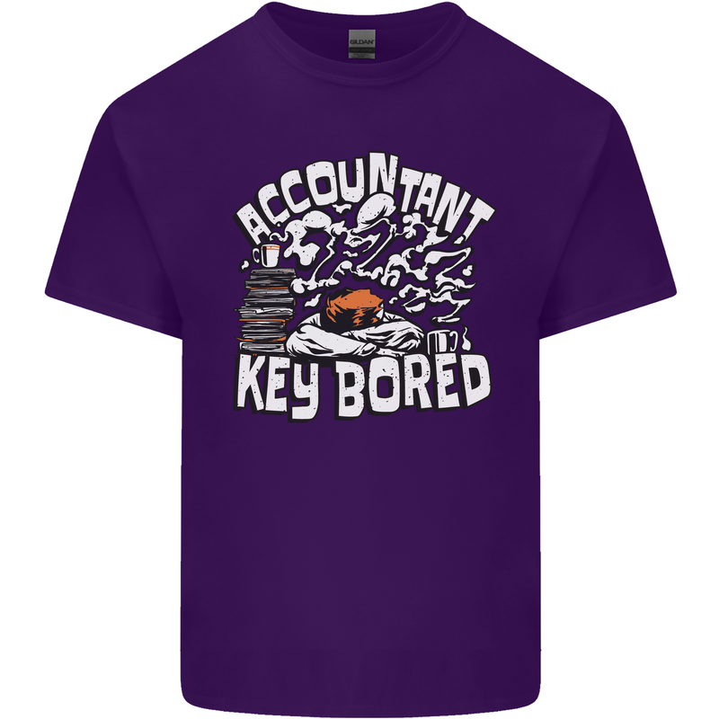 A Bored Accountant Mens Cotton T-Shirt Tee Top Purple