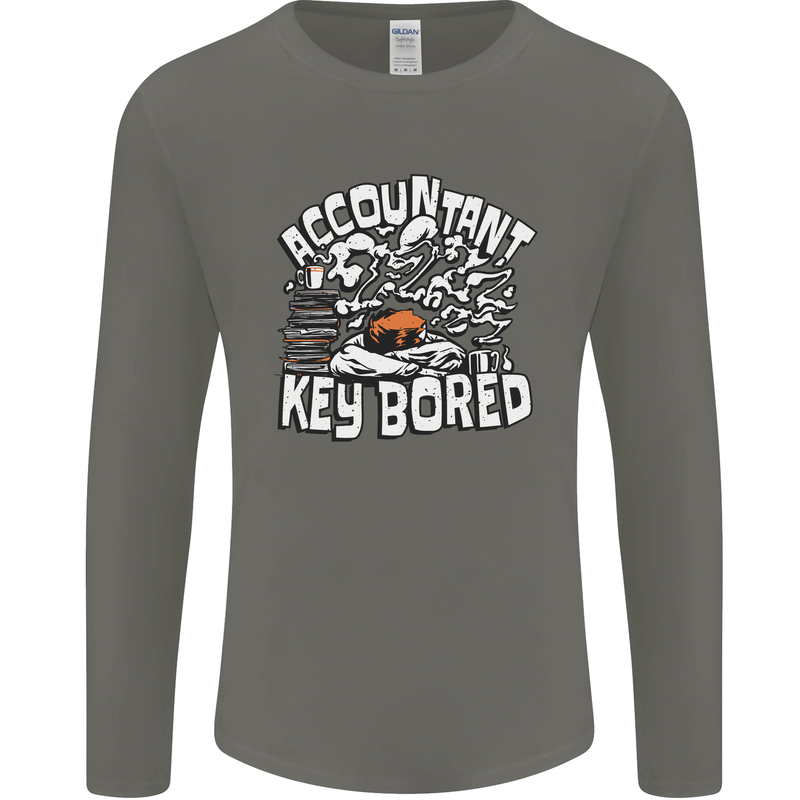 A Bored Accountant Mens Long Sleeve T-Shirt Charcoal