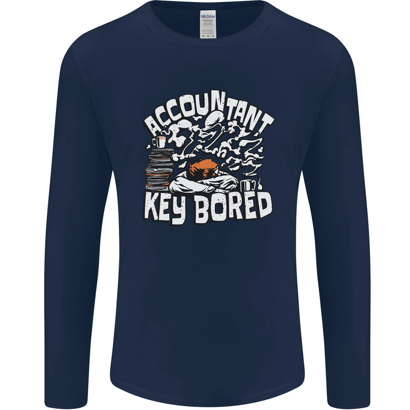 A Bored Accountant Mens Long Sleeve T-Shirt Navy Blue