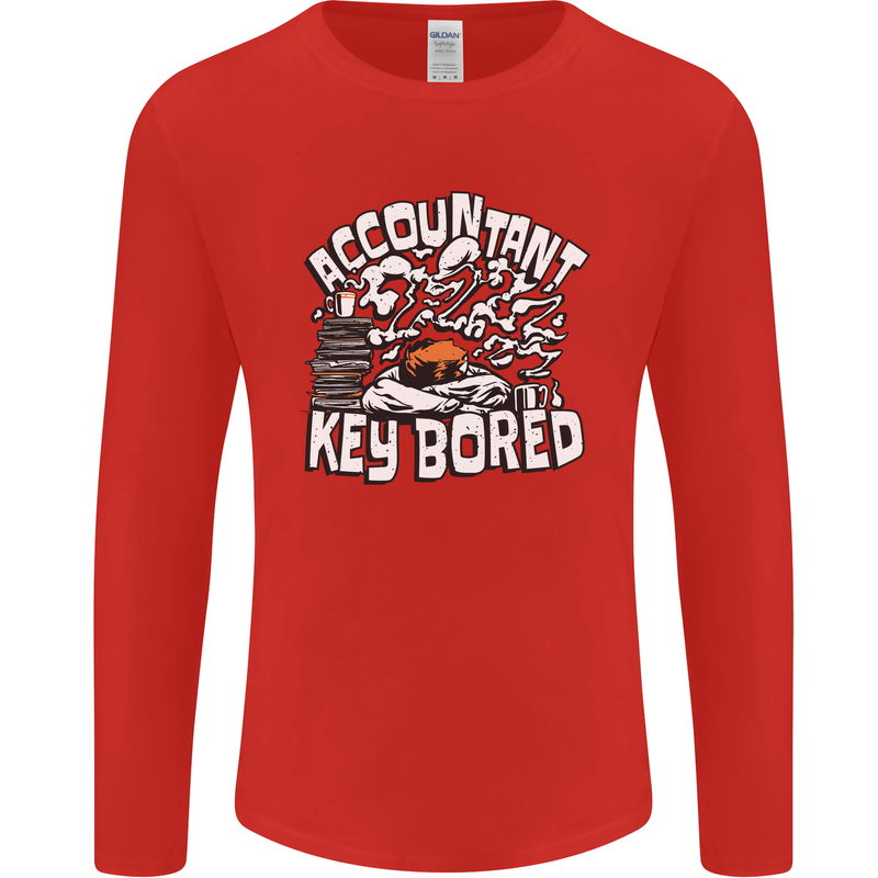 A Bored Accountant Mens Long Sleeve T-Shirt Red