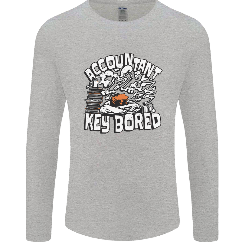 A Bored Accountant Mens Long Sleeve T-Shirt Sports Grey