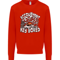 A Bored Accountant Mens Sweatshirt Jumper Bright Red