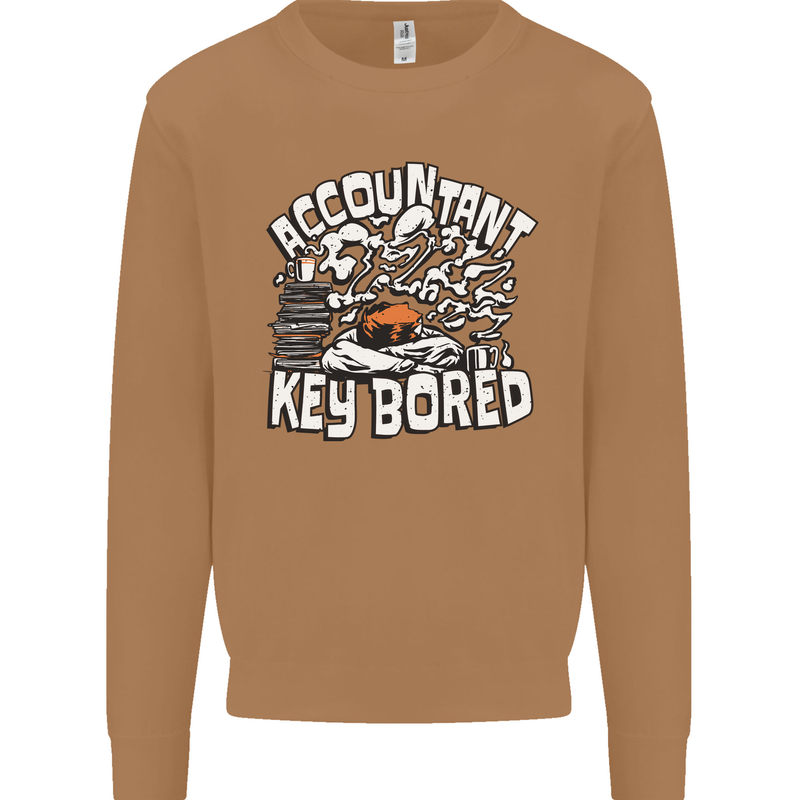 A Bored Accountant Mens Sweatshirt Jumper Caramel Latte